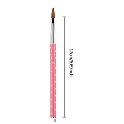 1 DB Nail Art Kolinsky Sable akril ecset toll UV gél lakk barkács festés rajz faragás toll manikűr eszközök No,2 4 6 8 10