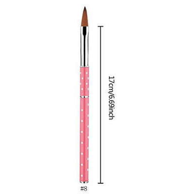 1 DB Nail Art Kolinsky Sable akril ecset toll UV gél lakk barkács festés rajz faragás toll manikűr eszközök No,2 4 6 8 10