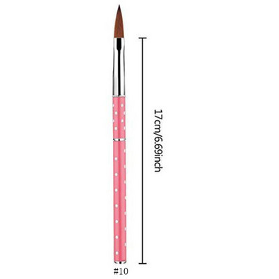 1 DB Nail Art Kolinsky Sable akril ecset toll UV gél lakk barkács festés rajz faragás toll manikűr eszközök No,2 4 6 8 10