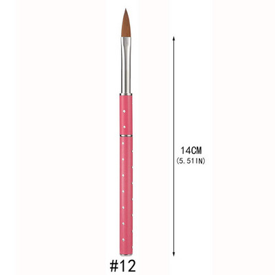 1 DB Nail Art Kolinsky Sable akril ecset toll UV gél lakk barkács festés rajz faragás toll manikűr eszközök No,2 4 6 8 10