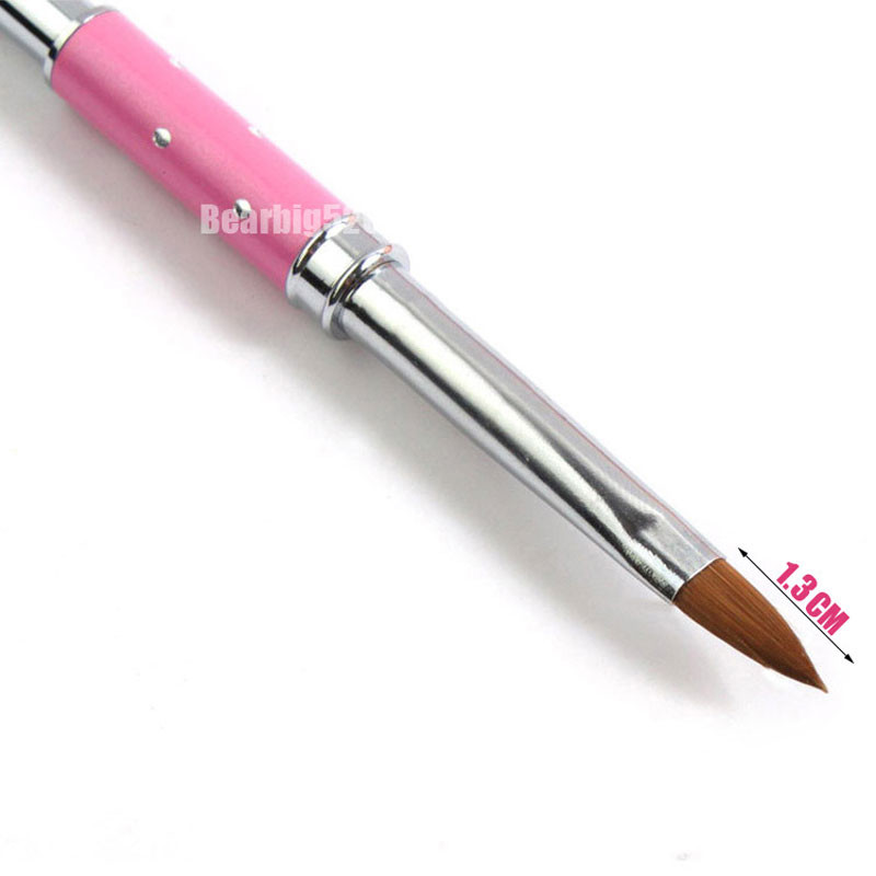 1 DB Nail Art Kolinsky Sable akril ecset toll UV gél lakk barkács festés rajz faragás toll manikűr eszközök No,2 4 6 8 10