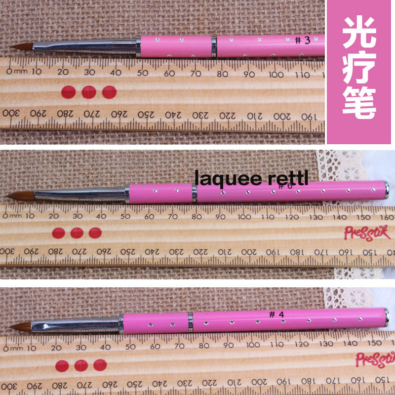 1 DB Nail Art Kolinsky Sable akril ecset toll UV gél lakk barkács festés rajz faragás toll manikűr eszközök No,2 4 6 8 10