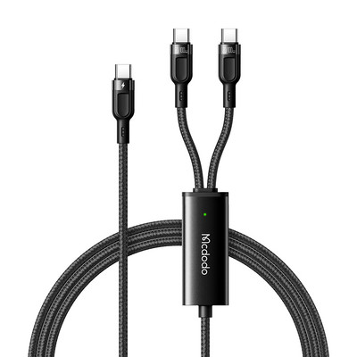 Mcdodo PD 100W Type C 2 u 1 kabel za brzo punjenje za Huawei Samsung Xiaomi Flat Laptop Macbook Pro USB-C telefonski kabel za punjenje podataka