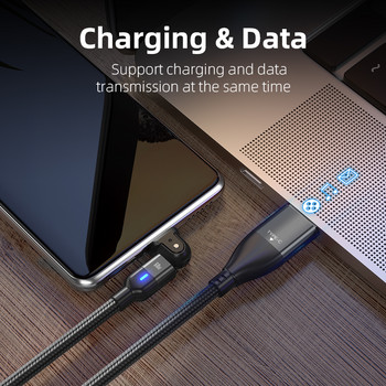 AUFU 60W USB C към USB Type C кабел PD Кабел за бързо зареждане USB-C Type-c кабел за Xiaomi Samsung Macbook iPad Data SYNC 180 Rotate