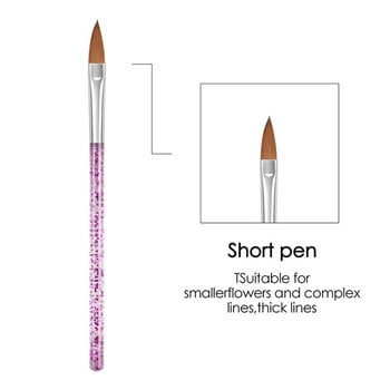 5 τμχ Nail Art 3D Crystal Flower Builder Carving DIY Σχέδιο Πινέλο Ζωγραφικής Dotting Pen Manicure Tips Σετ κομμωτηρίου 11/13/15/17/19mm