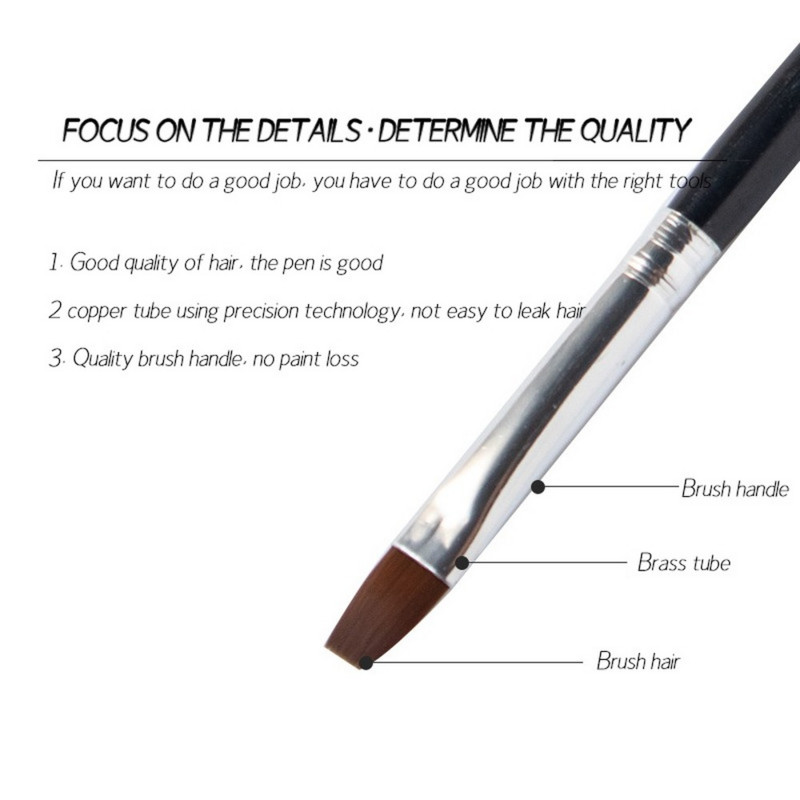 5 bucăți/Set stilou profesional pentru pictură, pensule pentru arta unghiilor, stilou cu gel UV pentru artă, uz casnic, perie cu gel acrilic durabil