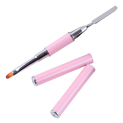 2-în-1 stilou pentru unghii cu două capete Selector de perii cu gel pentru unghii pentru unghii Multi-utilizare în formă de stilou în formă de stilou bară de culoare perie pentru flori Instrument de manichiură