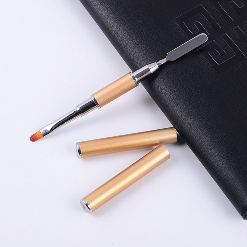 2-în-1 stilou pentru unghii cu două capete Selector de perii cu gel pentru unghii pentru unghii Multi-utilizare în formă de stilou în formă de stilou bară de culoare perie pentru flori Instrument de manichiură