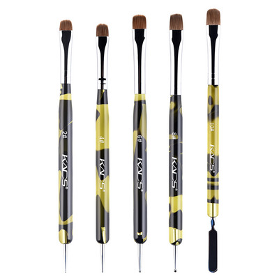 KADS 2 Way Kolinsky Brush Acrylic Profesionāla franču manikīra birste Nail Art Brush Nail Dotting Pen maisīšanas stieņa nūja 2-10#