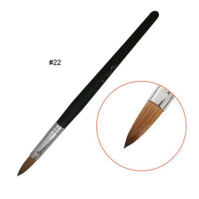 100% čisti Kolinsky Brush nokti Black Crystal Nail Pencil kistovi za akvarel u boji samurovine 2# 4# 6#8# 10# 12# 14# 16# 20#24# kist za nokte