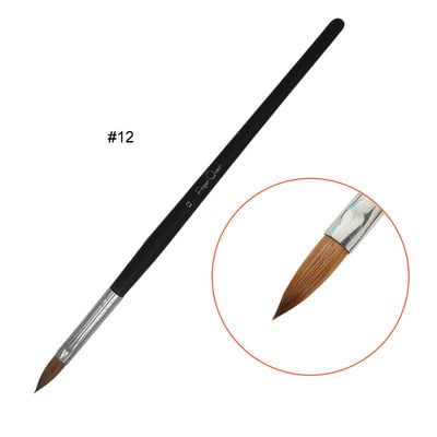 100% čisti Kolinsky Brush nokti Black Crystal Nail Pencil kistovi za akvarel u boji samurovine 2# 4# 6#8# 10# 12# 14# 16# 20#24# kist za nokte