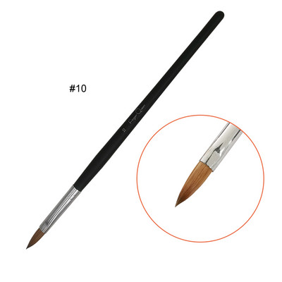 100% čisti Kolinsky Brush nokti Black Crystal Nail Pencil kistovi za akvarel u boji samurovine 2# 4# 6#8# 10# 12# 14# 16# 20#24# kist za nokte