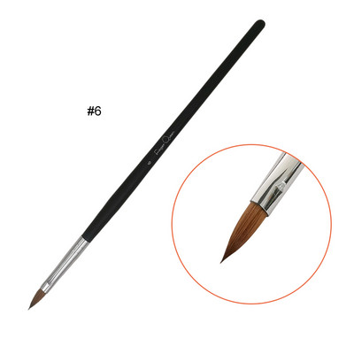 100% čisti Kolinsky Brush nokti Black Crystal Nail Pencil kistovi za akvarel u boji samurovine 2# 4# 6#8# 10# 12# 14# 16# 20#24# kist za nokte