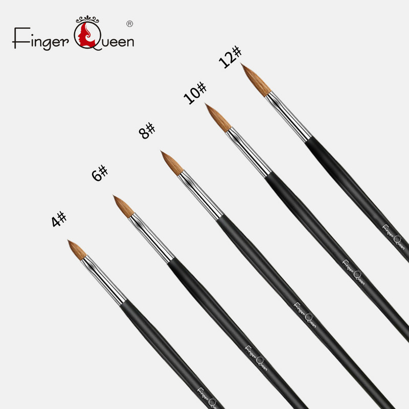 100% čisti Kolinsky Brush nokti Black Crystal Nail Pencil kistovi za akvarel u boji samurovine 2# 4# 6#8# 10# 12# 14# 16# 20#24# kist za nokte