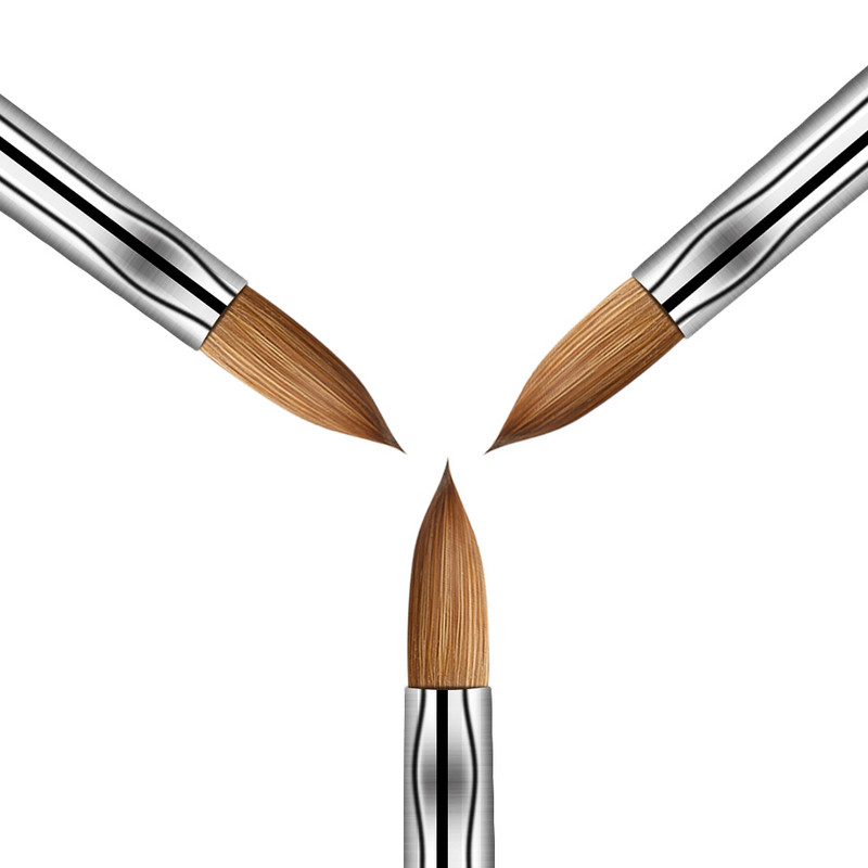 100% čisti Kolinsky Brush nokti Black Crystal Nail Pencil kistovi za akvarel u boji samurovine 2# 4# 6#8# 10# 12# 14# 16# 20#24# kist za nokte