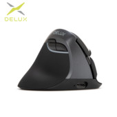 Delux M618ZD balkezes, ergonomikus vezeték nélküli függőleges egér Bluetooth 2,4 GHz RGB újratölthető csendes egerek irodai használatra
