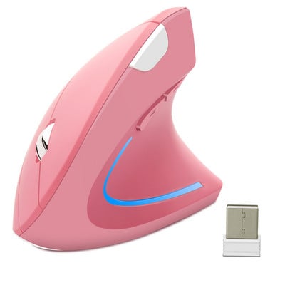 Mouse vertical fără fir pentru mâna dreaptă Mouse ergonomic pentru jocuri 2,4 Ghz 1600 DPI USB optic încheietura mâinii Șoareci sănătoși Mause pentru computer PC