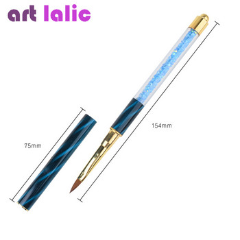 8 στυλ Nail Art Cat Eye Rhinestone Acrylic Uv Gel Extension Liner Liner Grids Flower Design Painting Pen Brush Tool Manicure