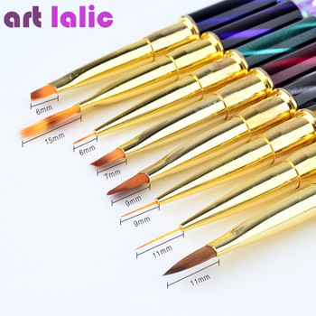 8 στυλ Nail Art Cat Eye Rhinestone Acrylic Uv Gel Extension Liner Liner Grids Flower Design Painting Pen Brush Tool Manicure