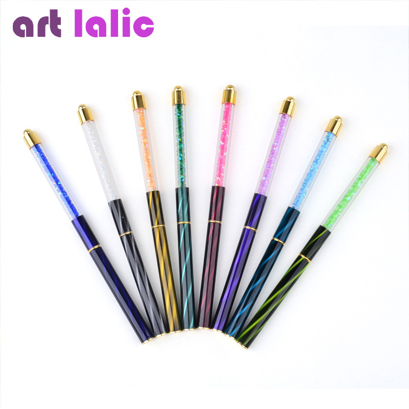 8 Style Nail Art Cat Eye Rhinestone Acrylic Uv Gel Extension Liner Grids Flower Design Painting Pen Brush Инструмент за маникюр