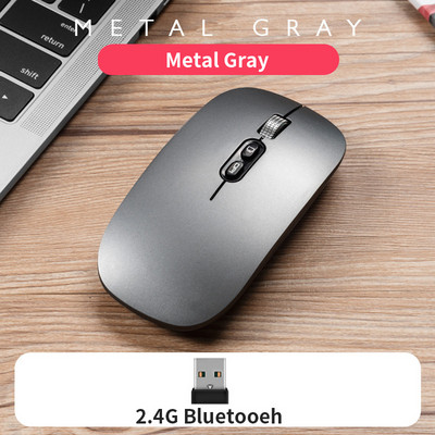 Dual Mode bežični bluetoth miš tip-C punjiv s funkcijom stolnog računala jednim klikom 2.4G tihi miševi s pozadinskim osvjetljenjem za prijenosna računala Novo