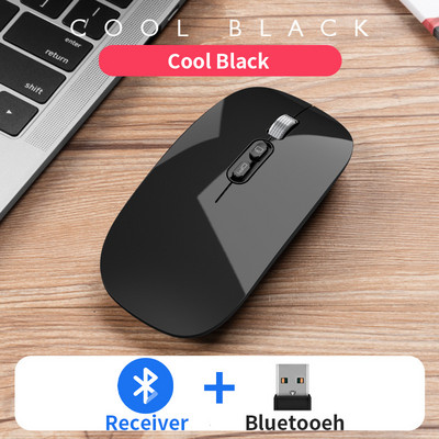 Dual Mode bežični bluetoth miš tip-C punjiv s funkcijom stolnog računala jednim klikom 2.4G tihi miševi s pozadinskim osvjetljenjem za prijenosna računala Novo