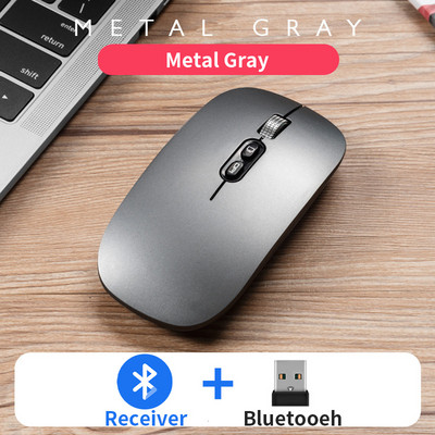 Dual Mode bežični bluetoth miš tip-C punjiv s funkcijom stolnog računala jednim klikom 2.4G tihi miševi s pozadinskim osvjetljenjem za prijenosna računala Novo