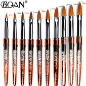 BQAN #2-#22 Pure Sable Kolinsky akril körömkefe Rose Gold Kolinsky Nail Art Brush Gel Builder manikűr ecset rajzeszközök