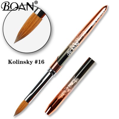 BQAN #2-#22 Pure Sable Kolinsky akril körömkefe Rose Gold Kolinsky Nail Art Brush Gel Builder manikűr ecset rajzeszközök