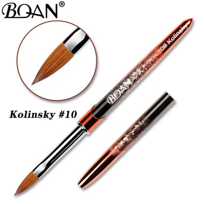 BQAN #2-#22 Pure Sable Kolinsky akril körömkefe Rose Gold Kolinsky Nail Art Brush Gel Builder manikűr ecset rajzeszközök