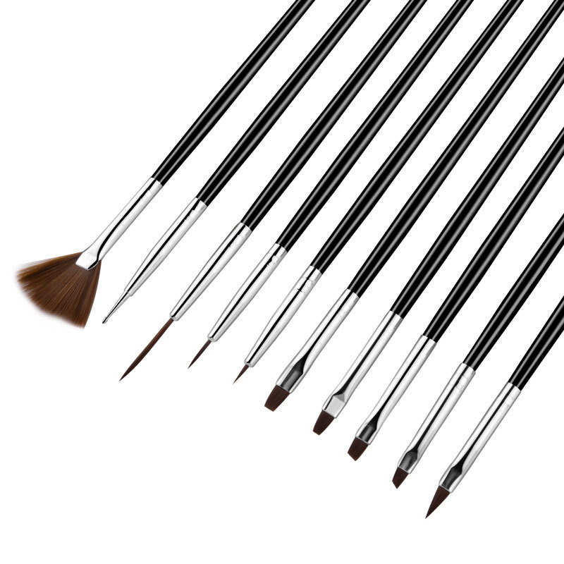 Četkica za nokte za manikuru Četkica za geliranje za nokte 15kom/komplet Četkica za nokte Kist za rezbarenje gela od akrilnog tekućeg pudera