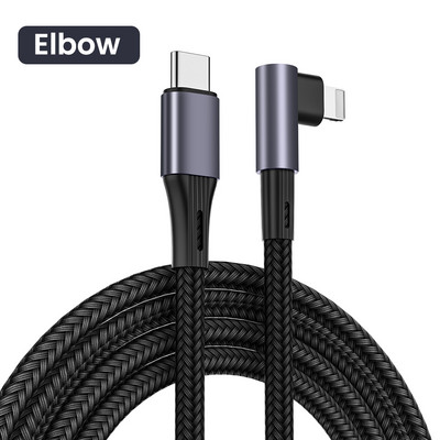 PD 20W kabel za brzo punjenje za iPhone 14 13 12 Pro Max 3A USB C kutni podatkovni kabel za Huawei Samsung S20 Macbook USB tip C kabel