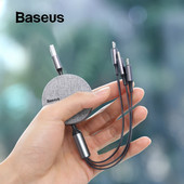Baseus 3 in 1 izvelkamais USB kabelis iPhone Xs Max 3in1 Multi ātras uzlādes lādētājs Micro USB Type C kabelis Samsung Xiaomi