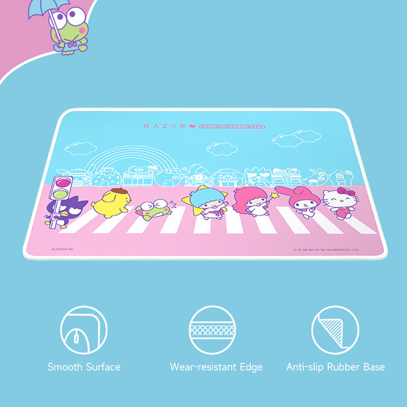 Razer Hello Kitty Limited játék egér + egérpad szett Ergonomikus kompakt egér 8500DPI PAW3359 csúszásgátló egérpad kombináció