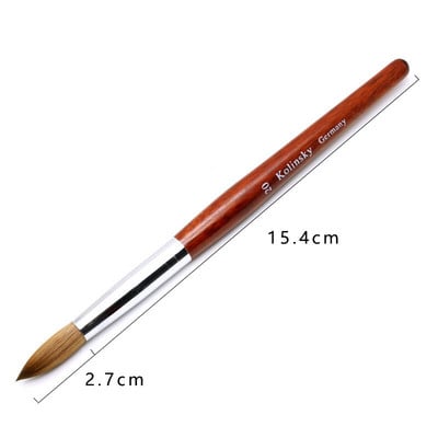 FILI Mink Brush Fa nyelű kefék Kezdő készlet Építő manikűr ecset akril UV gél köröm manikűr rajzeszközök 6-24 méret