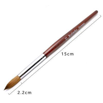 FILI Mink Brush Fa nyelű kefék Kezdő készlet Építő manikűr ecset akril UV gél köröm manikűr rajzeszközök 6-24 méret