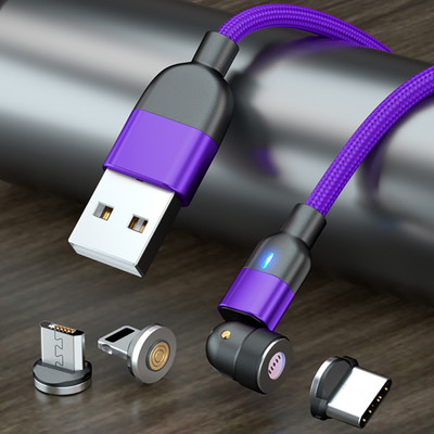 Магнитни USB кабели Кабел за бързо зареждане 1m 2m USB кабел за micro usb тип C зарядно устройство Аксесоари за телефон