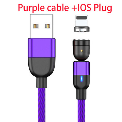Mágneses USB kábelek gyors töltőkábel 1m 2m usb vezetékes micro usb C típusú töltő telefon tartozékok