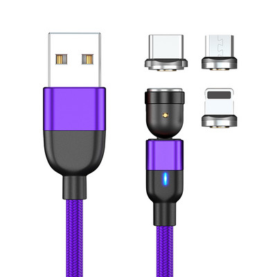 Mágneses USB kábelek gyors töltőkábel 1m 2m usb vezetékes micro usb C típusú töltő telefon tartozékok