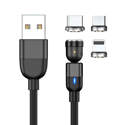 Mágneses USB kábelek gyors töltőkábel 1m 2m usb vezetékes micro usb C típusú töltő telefon tartozékok