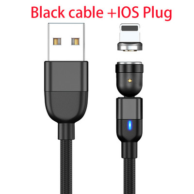 Mágneses USB kábelek gyors töltőkábel 1m 2m usb vezetékes micro usb C típusú töltő telefon tartozékok