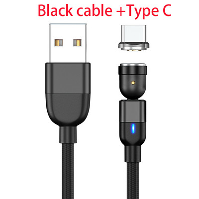 Mágneses USB kábelek gyors töltőkábel 1m 2m usb vezetékes micro usb C típusú töltő telefon tartozékok