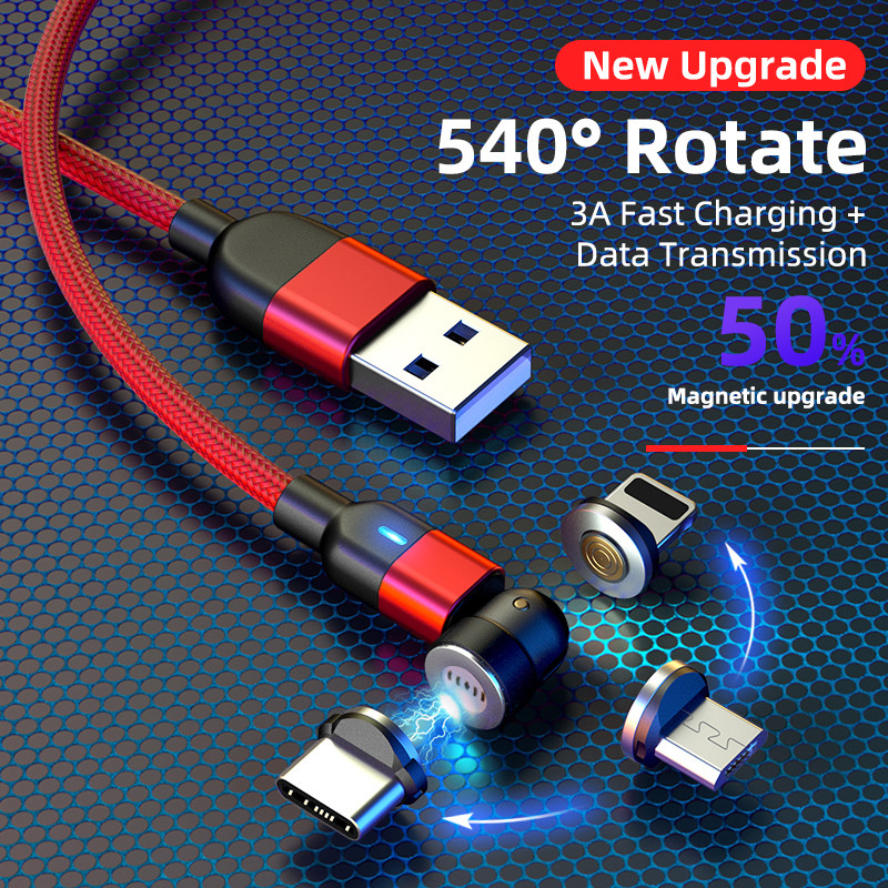 Mágneses USB kábelek gyors töltőkábel 1m 2m usb vezetékes micro usb C típusú töltő telefon tartozékok