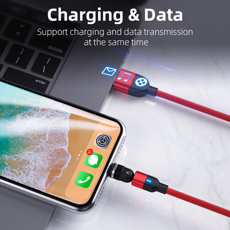 Mágneses USB kábelek gyors töltőkábel 1m 2m usb vezetékes micro usb C típusú töltő telefon tartozékok