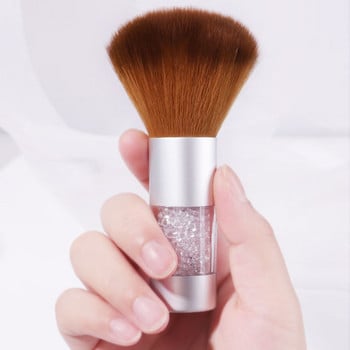 Rhinestone Handle Nail Art Dust Brush For Manicure Beauty Brush Blush Powder brushes Fashion Gel Accessories Nail Material Material