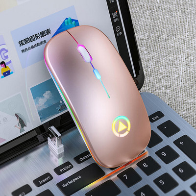 2,4G újratölthető vezeték nélküli egér csendes LED háttérvilágítású egerek USB optikai ergonómikus játék Laptop PC-hez Macbook Új