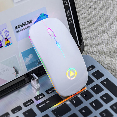2,4G újratölthető vezeték nélküli egér csendes LED háttérvilágítású egerek USB optikai ergonómikus játék Laptop PC-hez Macbook Új