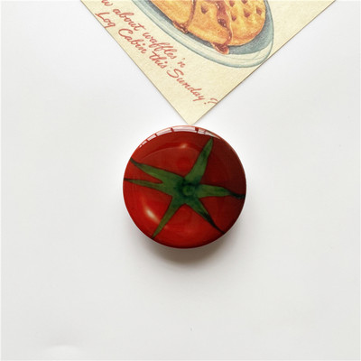 Glossy Fruit Tomato Green Apple Orange Grip Tok Phone Holder за iPhone 13 Сгъваем Griptok Socket Finger Ring Holder