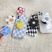 Krásny lesklý farebný kvet Korea Grip Tok držiak na telefón s prsteňom, skladací držiak na prsteň, držiak Griptok