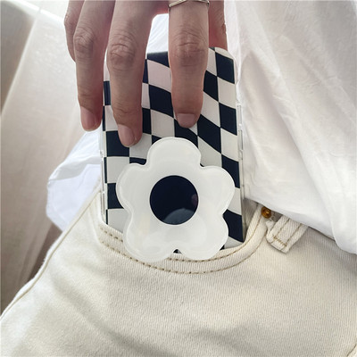 Krásny lesklý farebný kvet Korea Grip Tok držiak na telefón s prsteňom, skladací držiak na prsteň, držiak Griptok